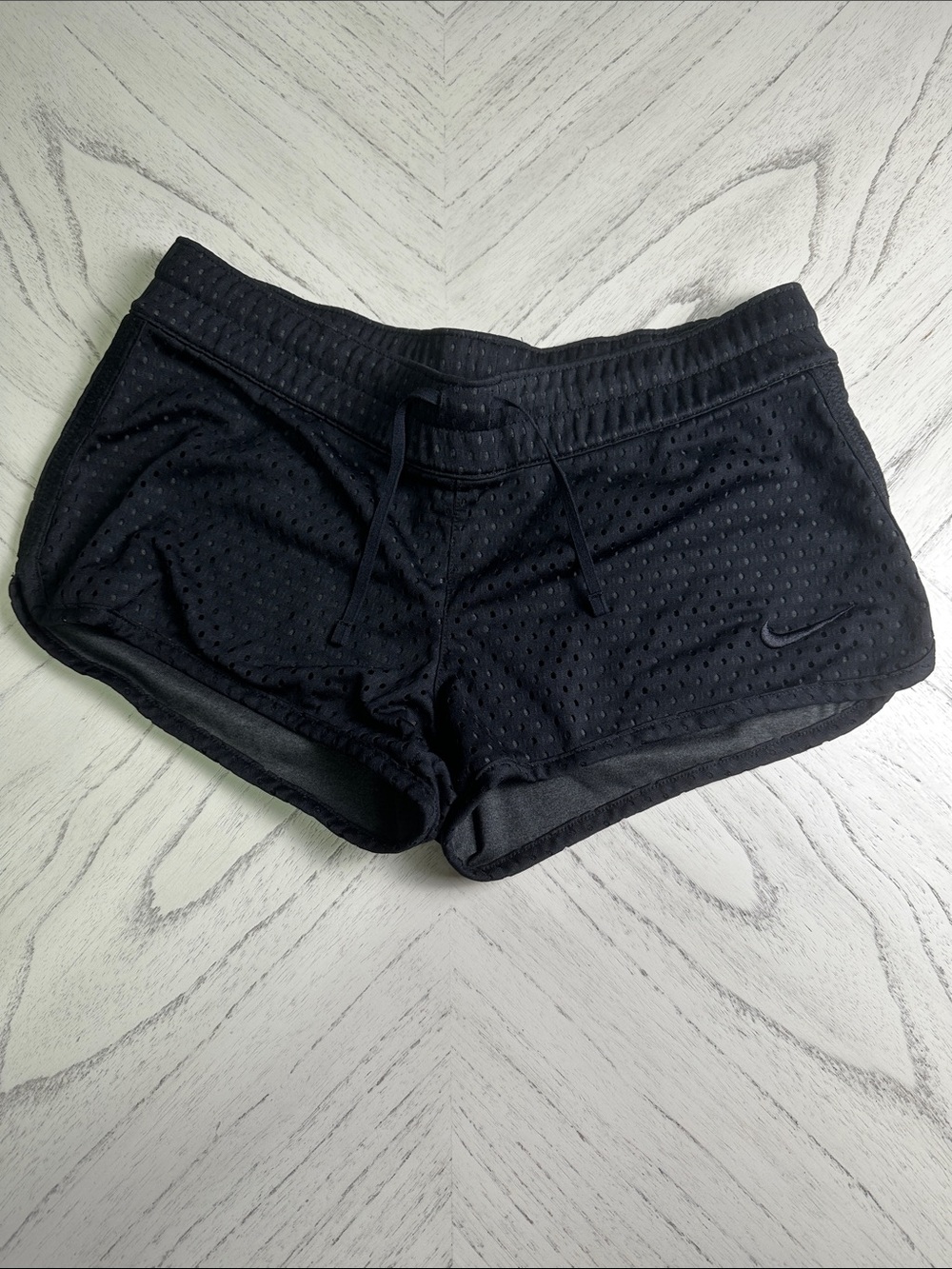 Nike Women's Black Perforated Athletic Shorts